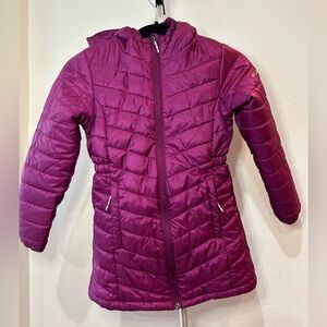 Columbia girl puffer jacket, size S, color purple